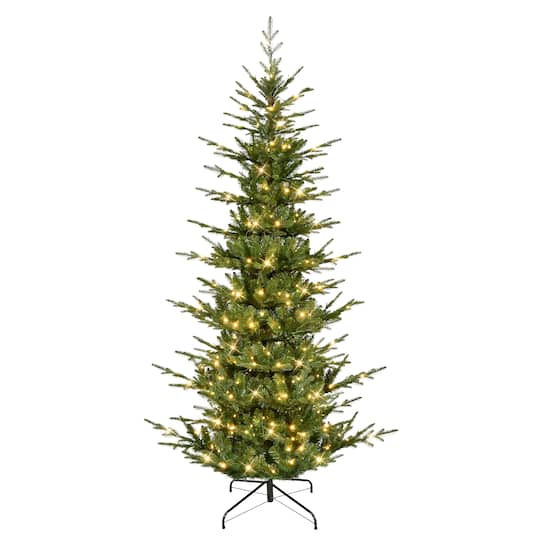 7.5ft. Pre-Lit Hillside Spruce Artificial Christmas Tree, Warm White LED Lights